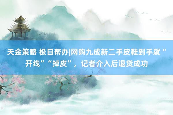 天金策略 极目帮办|网购九成新二手皮鞋到手就“开线”“掉皮”，记者介入后退货成功