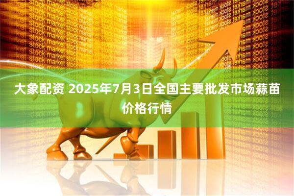大象配资 2025年7月3日全国主要批发市场蒜苗价格行情